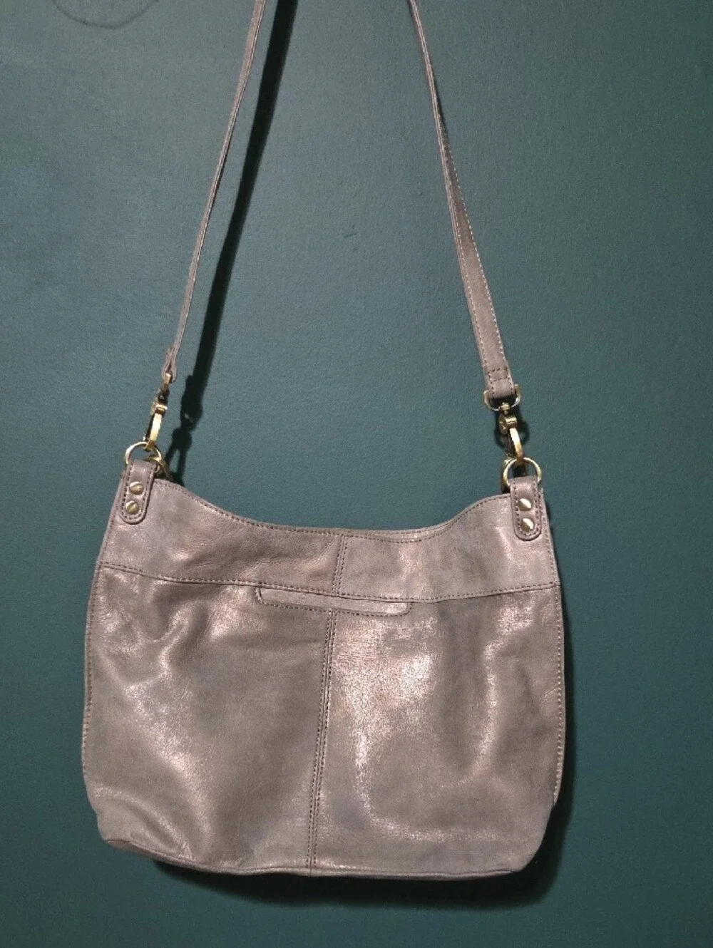Hobo International Pier Shoulder Bag - Granite Gold Metallic